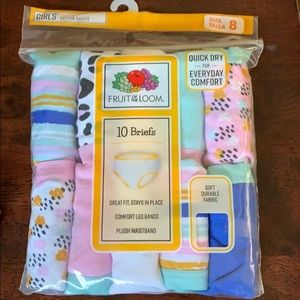 Girls 10 pack Cotton Briefs